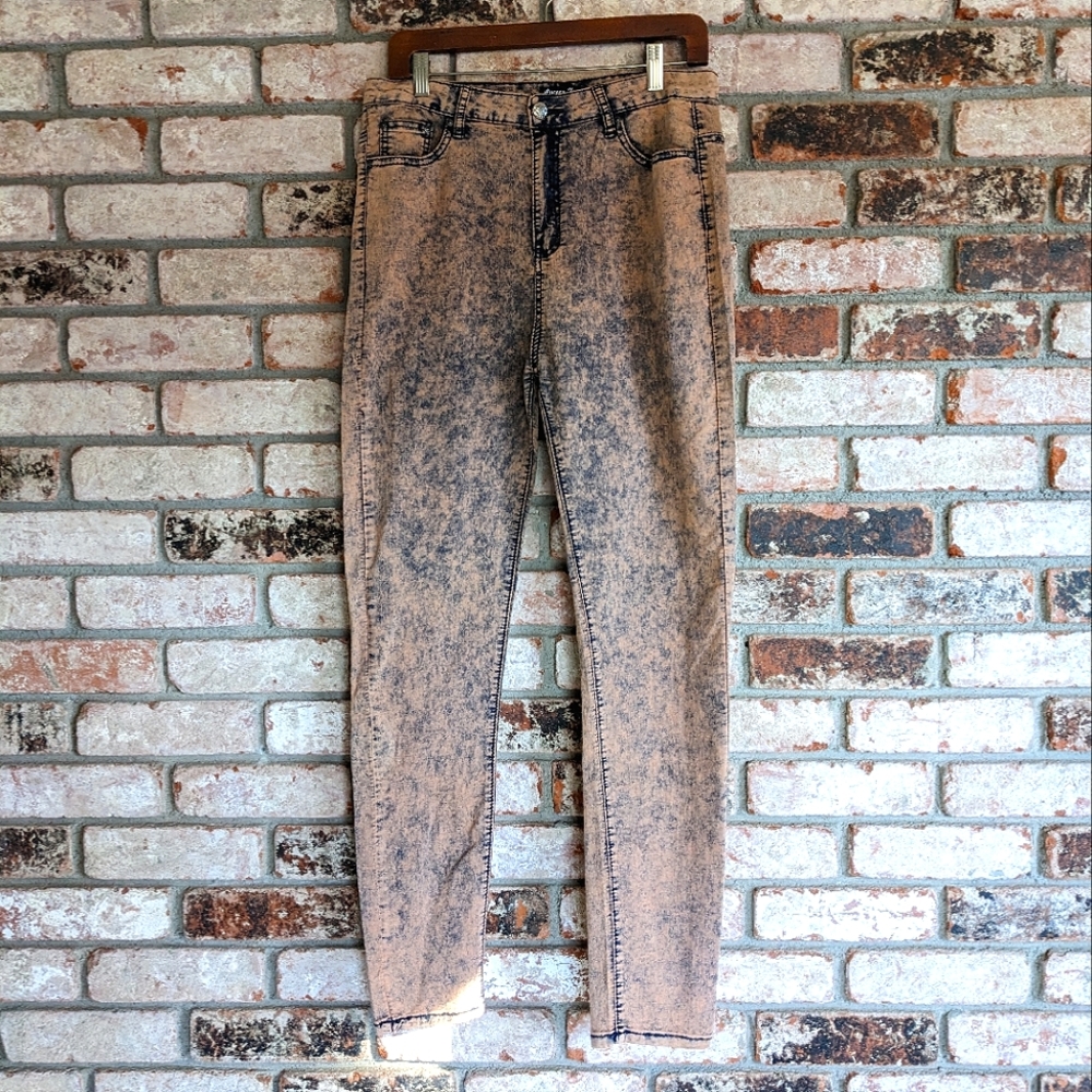 💗 Encore Jeans Pale Pink Acid Wash Skinny Jeans Size 15